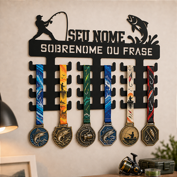 Porta Medalhas - Pesca Esportiva - Personalizado
