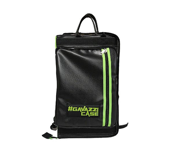 BAG PARA BAQUETAS -COURO LUXO - PRETO E VERDE