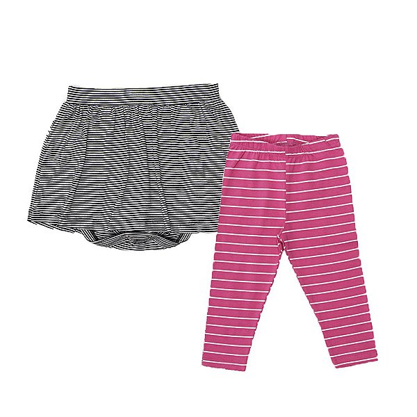 Kit 2 Peças Roupa De Bebê - Saia + Legging Jokenpô