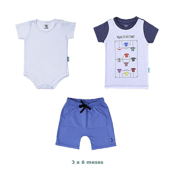 Combo roupa infantil 7 peças bebê menino branco