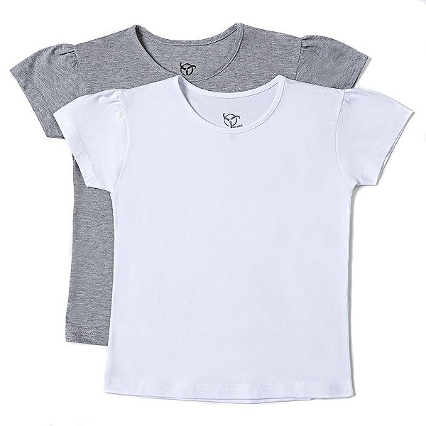 camisa branca feminina infantil