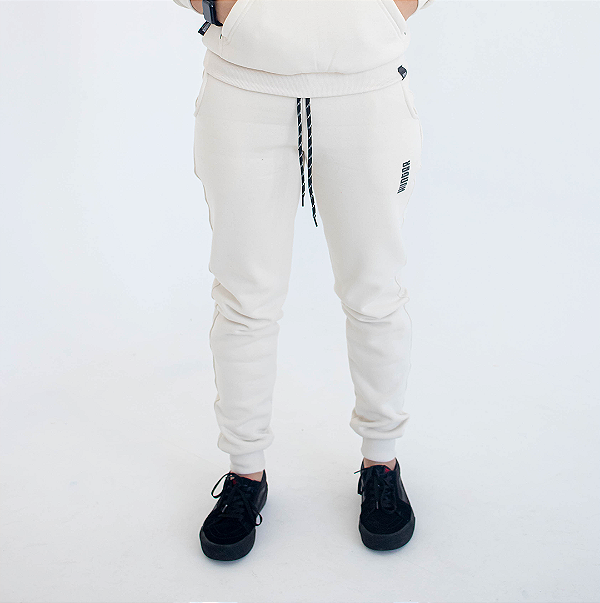 CALÇA DE MOLETOM OFF WHITE PREMIUM FEM