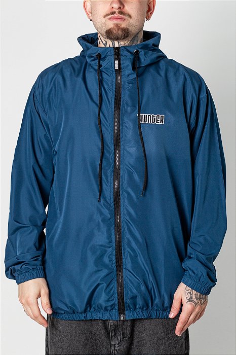 JAQUETA CORTA VENTO STREET LISA HUNTER AZUL PETRÓLEO