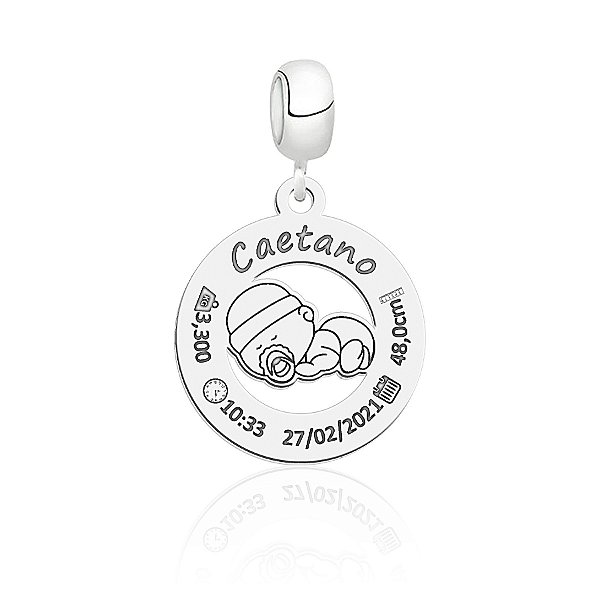 Berloque personalizado bebê • Prata 925