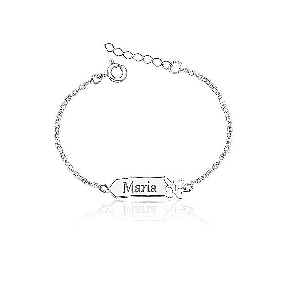 Pulseira infantil Borboleta 🦋 vazada • Prata 925