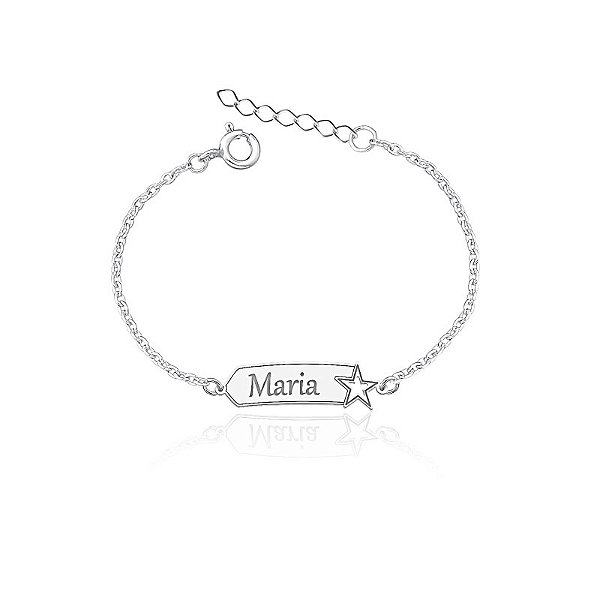 Pulseira infantil estrela vazada • Prata 925