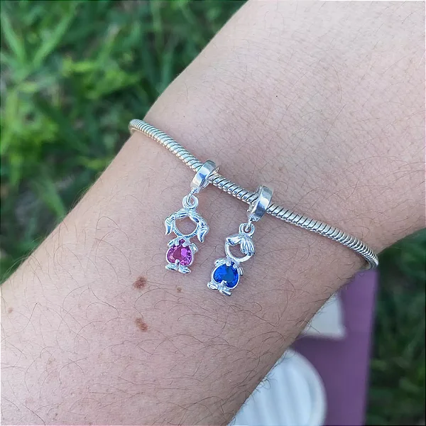 Berloque bonequinhos  • Prata 925