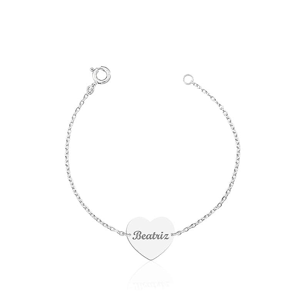 Pulseira personalizada coração Prata 925