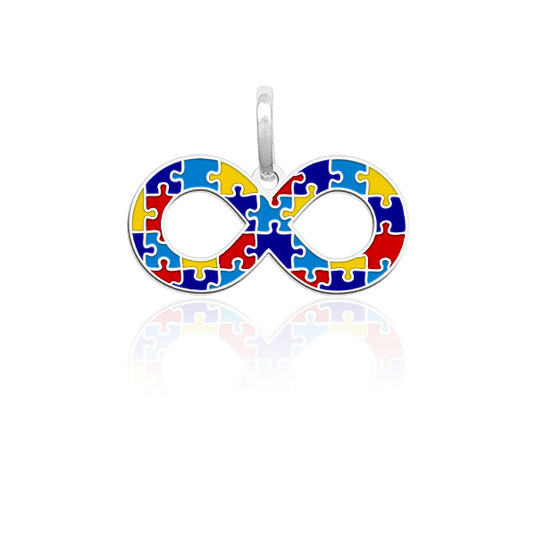 Pingente Autismo infinito Prata 925