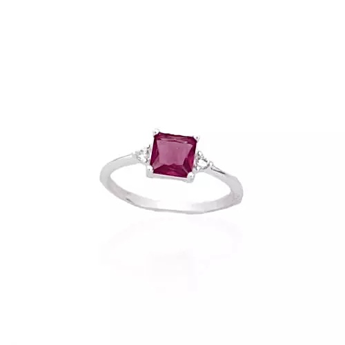 Anel pedra rose Prata 925
