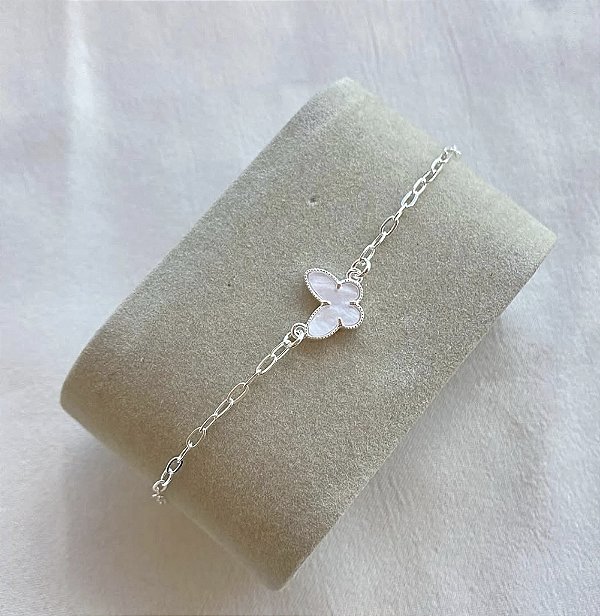 Pulseira borboleta madrepérola Prata 925