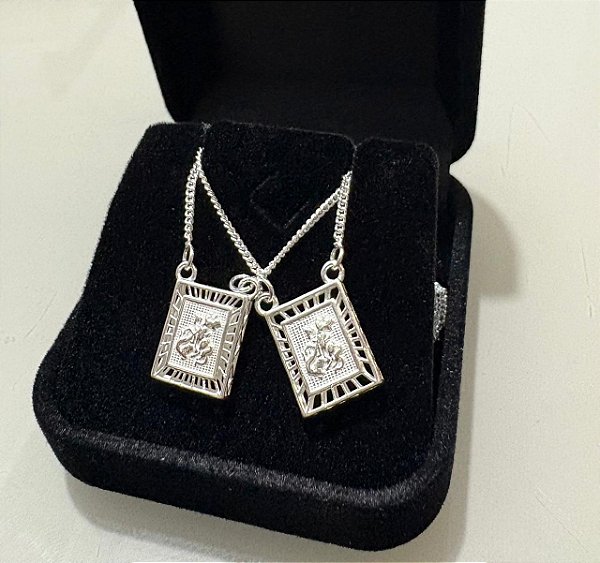 Escapulário São Jorge l Prata 925