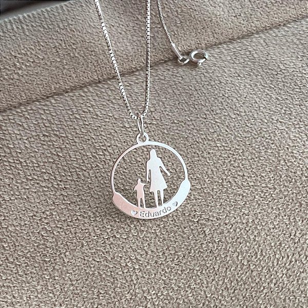 Colar Mãe personalizado Prata 925