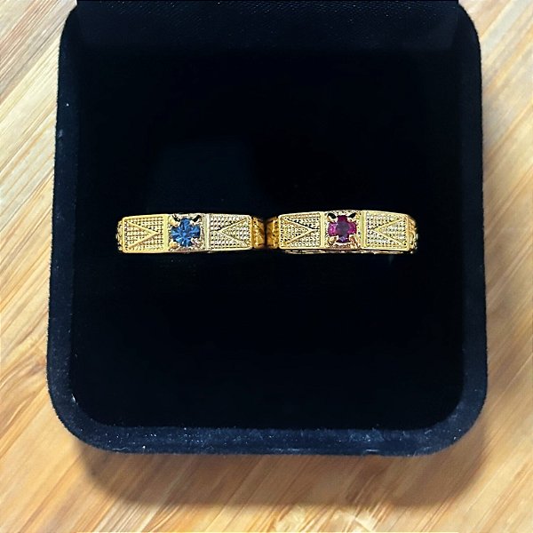 Anel 5o ano formatura • folheado a Ouro