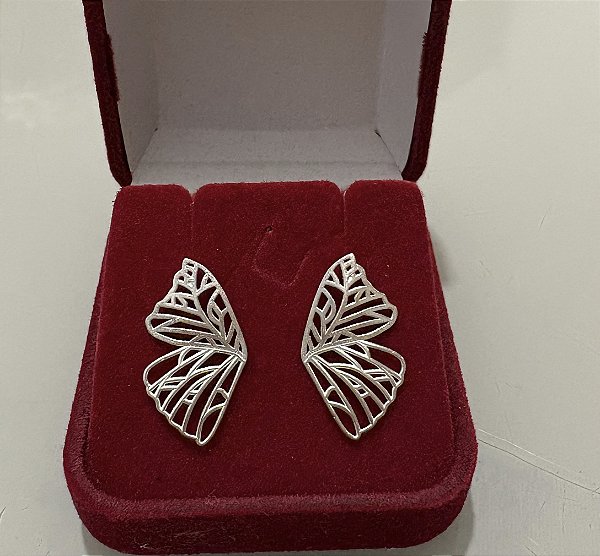 Brinco Asas de borboleta Prata 925