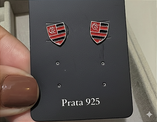 Brinco Flamengo Prata 925