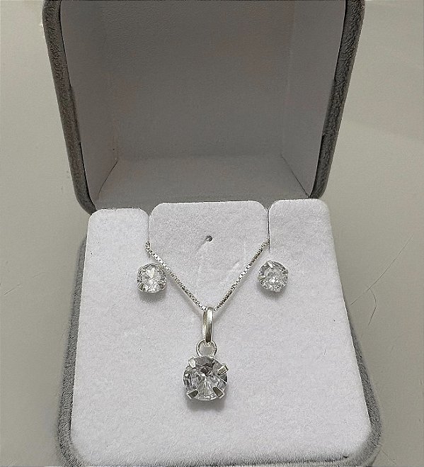 Conjunto ponto de luz Prata 925