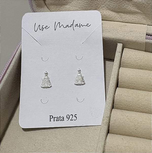 Brinco Aparecida manto Prata 925