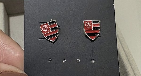 Brinco Flamengo 🖤❤️ Prata 925