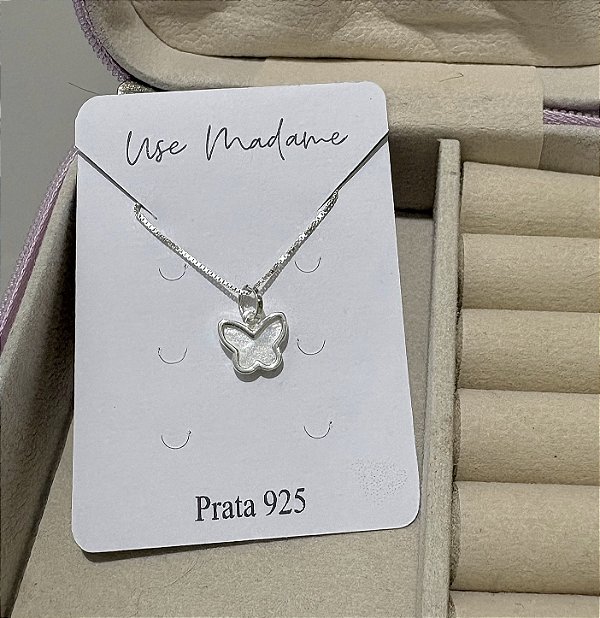 Colar borboleta Prata 925