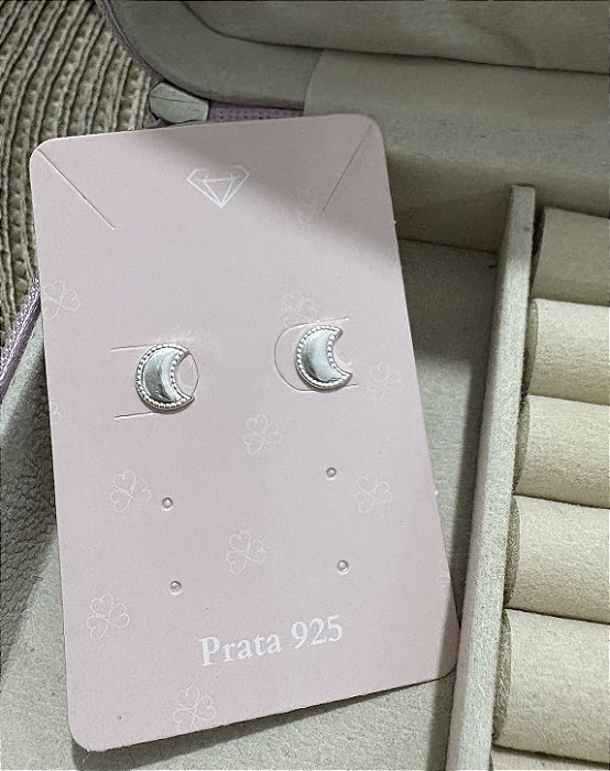 Brinco lua Prata 925
