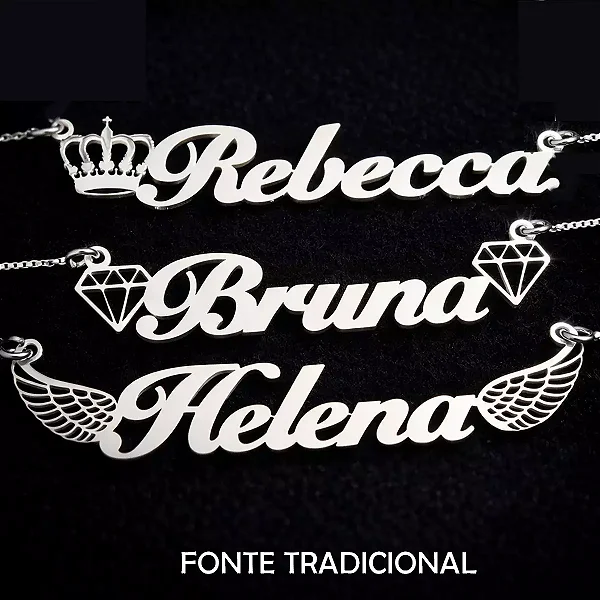 Colar manuscrito com Nome com desenho