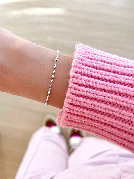 Pulseira bolinha Cartier Prata 925