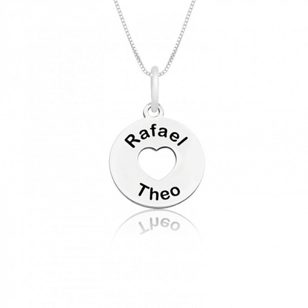 Colar coração personalizado Prata 925