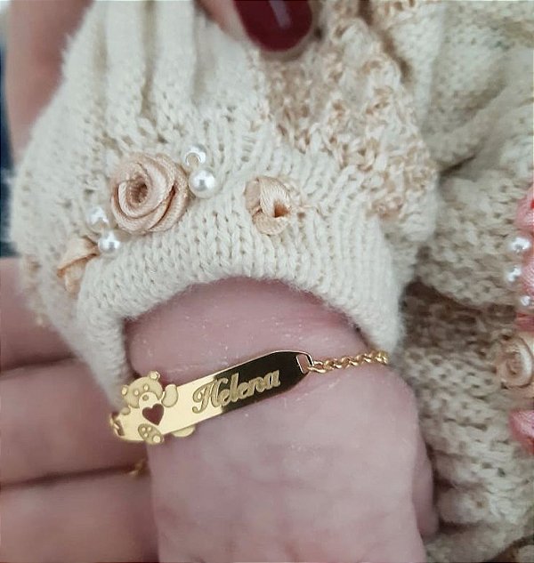Pulseira Infantil Banho de Ouro