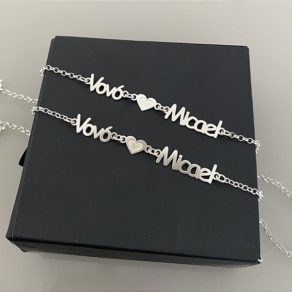 Pulseira personalizada palito Prata 925