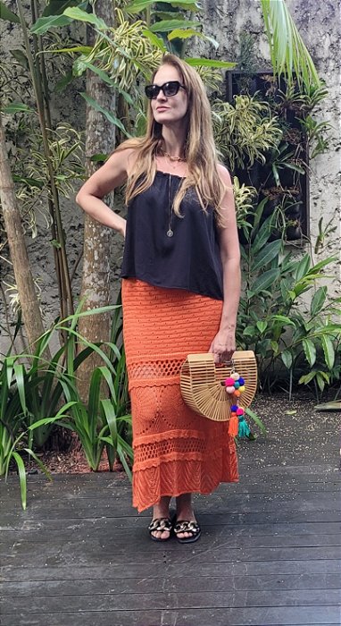 SAIA TRICOT E CROCHET LARANJA MARCELLA
