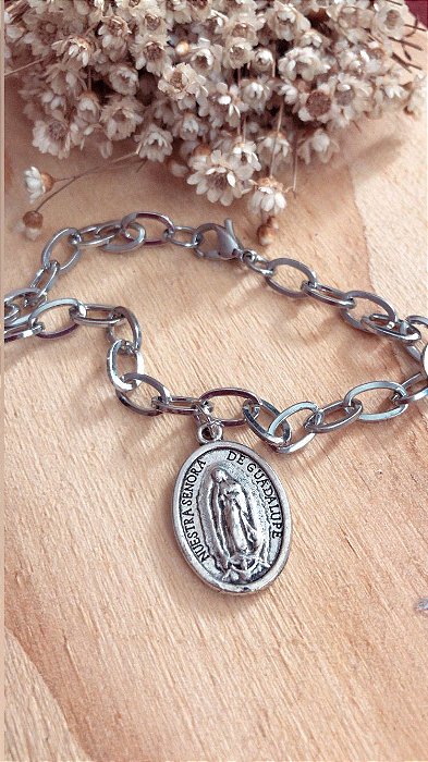 CORRENTE MODELO 3 COM MEDALHA DE NOSSA SENHORA DE GUADALUPE