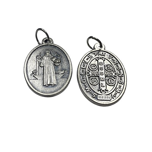 Medalha de São Bento Corpo Prata