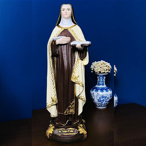 Imagem  Santa Teresa D’Ávila | Gesso Artesanal | 30cm