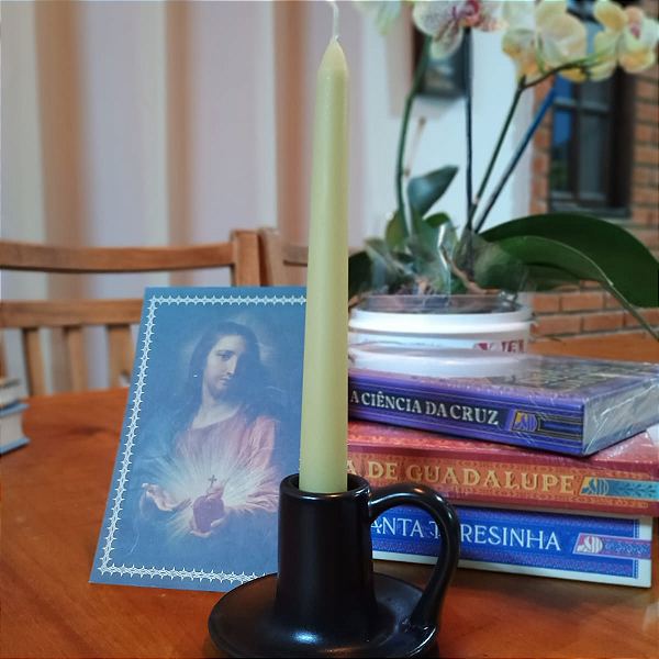 Kit 3 Velas Artesanal Lisa 24cm | Vela de Cera de Abelha