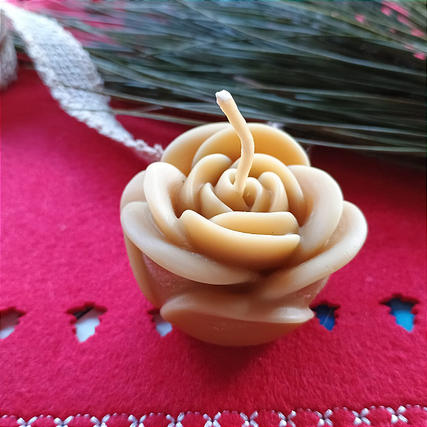 Vela rosa 4 cm - Cera de Abelha Pura