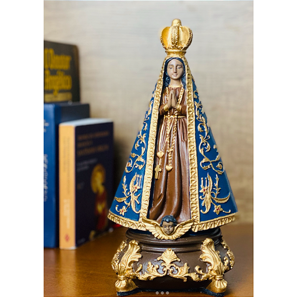 Nossa Senhora Aparecida 22cm | Imagem de Gesso Artesanal