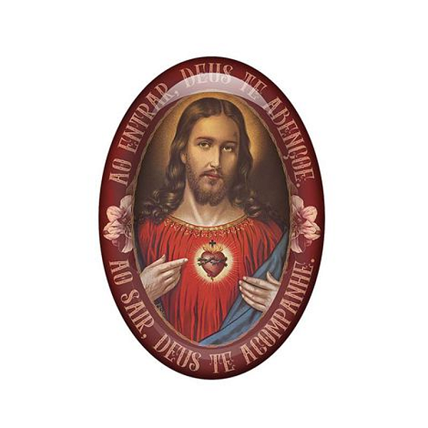 Adesivo Sagrado Coração de Jesus Refletivo Alto Relevo 11CM