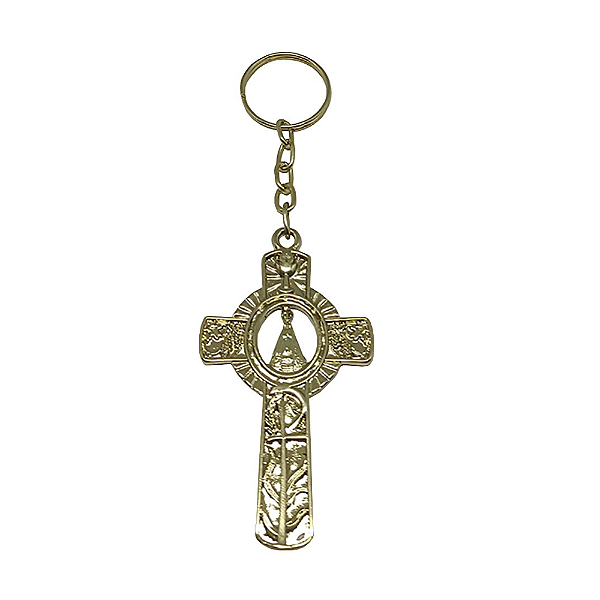 Chaveiro Nossa Senhora Aparecida na Cruz Dourado