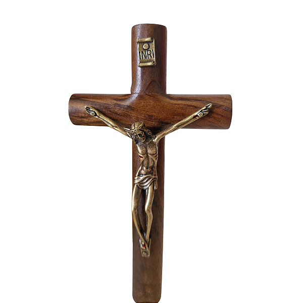 Crucifico Madeira para Parede 20 cm