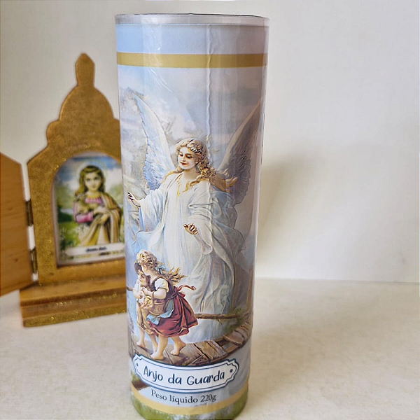 Vela Anjo da Guarda Com proteção anti-chama