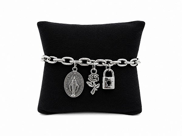 mod 02 Nossa senhora das graças flor e cadeado