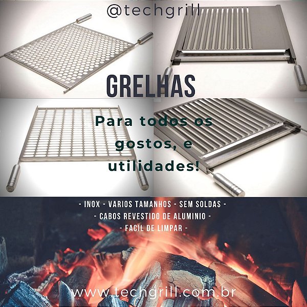 Grelhas para churrasco Inox - Argentina - Uruguaia - Master - Moeda - diversas medidas
