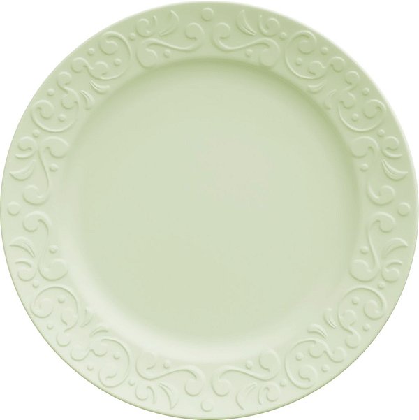 Prato Raso Tassel Relevo Porcelana Verde Germer