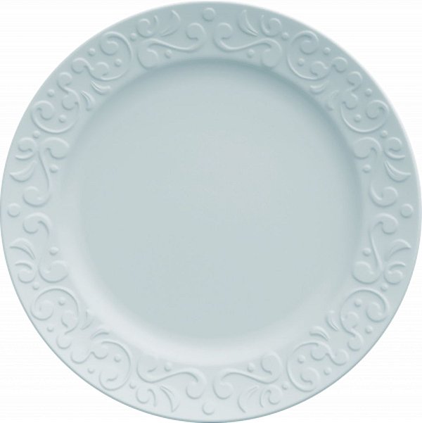 Prato Raso Tassel Relevo Porcelana Azul Germer