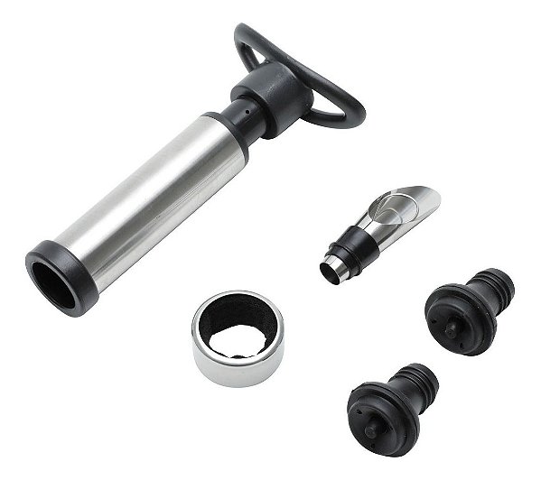 Conjunto 5 Peças Inox Para Vinho C/ Caixa Bon Gourmet