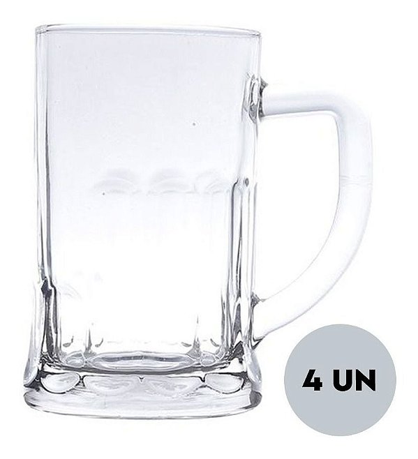 Jogo 4 Canecas Para Chopp E Cerveja 565 ML