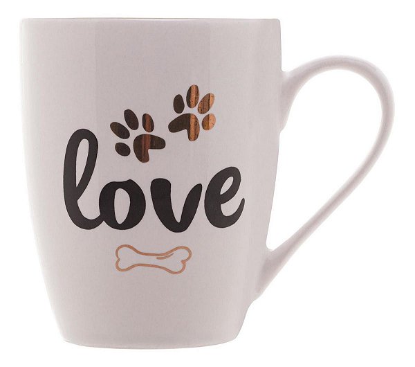 Caneca De Porcelana Love Pet 350ml