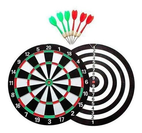 Jogo De Dardos Profissional Tiro Ao Alvo Dupla Face 42 Cm
