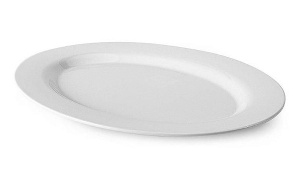 Travessa De Porcelana Grande 35 Cm Branca